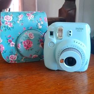 Instax mini 9 camera and carrying case
